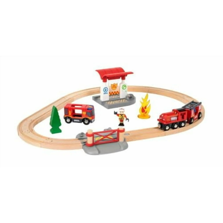 BRIO Firefighter Train Set with Sound Toy - Walmart.com