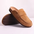 thumbnail image 1 of Crestar-Zapatillas de ante de corcho para mujer y hombre, zuecos de moda, zapatillas clásicas antideslizantes para exteriores con soporte de arco, 1 of 5
