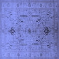 thumbnail image 1 of Ahgly Company Machine Washable Indoor Square Oriental Blue Traditional Area Rugs, 7' Square, 1 of 4
