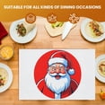 thumbnail image 3 of Non-Slip Christmas Aesthetic Placemats for Dining Table Restaurant Home Deco Washable Vintage Santa Doormat Outdoor Entrance Cartoon Style Stylish Santa Claus Door Mat Indoor 6Pack 17.7"x13", 3 of 5
