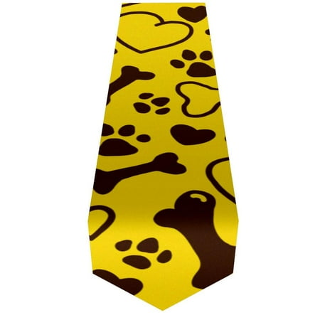 

OWNTA Yellow Dogs Bone Paw Love Pattern Elegant Polyester Table Runner Perfect for Your Tables - Dining Table Decoration