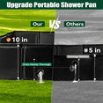 thumbnail image 2 of Portable Shower Pan, 41 X 41 X 10Inch Outdoor Shower Base Foldable Shower Base with Drain Pipe Camp Shower Mat, 2 of 7