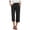 Black*, variant on RUTAYY Women's Capri Pants Solid Color High Waist with Pocket Casual Everyday Wear Comfortable Breathable Elegant Holiday Trousers