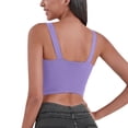 thumbnail image 5 of vigerkar Womens Denim Stretchy Vest Square Neck Sleeveless Tight Causal Basic Jean Tank Tops Summer Trendy (Light Purple, S), 5 of 7