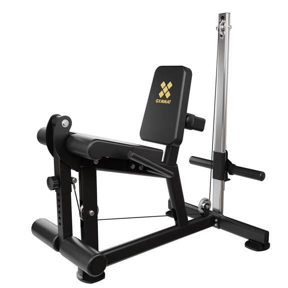 GXMMAT Leg Extension and Curl Machine - Professional Lower Body Workout Equipment for Home Gym, 400lbs Capacity with Adjustable Backrest & Leg Roller, Compact Design (47.24"x42.13"x16.54")