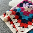 thumbnail image 7 of idosla Women Vintage Crochet Granny Square Cardigan Jumper Long Sleeve Open Front Floral Knit Sweater Knitwear Long Cardigan (Red, FREE SIZE), 7 of 7