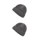 thumbnail image 4 of Qarigey Gorros de punto de otoño, gorro informal de lana, bonitos sombreros de protección, jersey elástico informal, Hip Hop, hombres fríos, esquí, gris oscuro 2piezas Qarigey CBP265728, 4 of 5