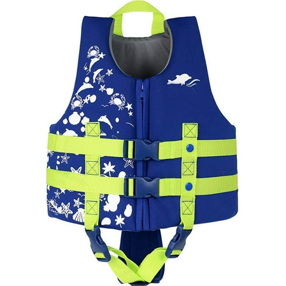 Kids Swim Vest Life Jacket - Boys Girls Float Swimsuit Buoyancy Swimwear 30 to 50 lbs, Blue