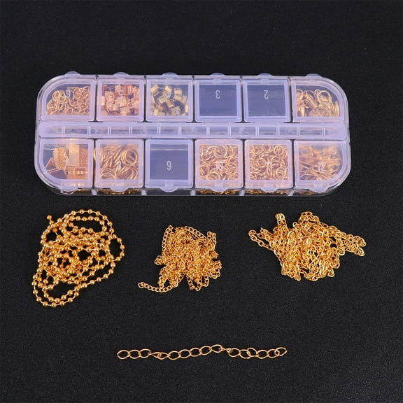 WHAMVOX  Bracelet Clips DIY Findings Chain for Jewelry Making Necklace Permanent Golden