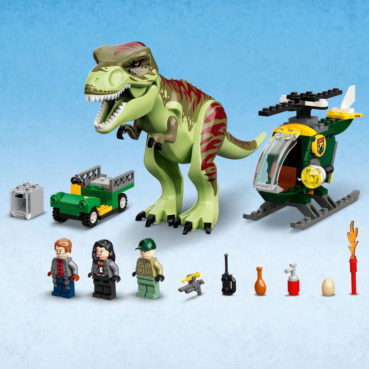 LEGO Jurassic World T. rex Dinosaur Breakout Toy 76944 Dino Toys for Preschool Kids Boys and Girls Aged 4 Plus with Airport Helicopter and Buggy Car Walmart