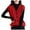 Red, variant on TTUHYWXI Women's Crochet Colorblock Sweater Vest Striped Split Button Down Sleeveless Knitted Cardigan (Red, One Size)