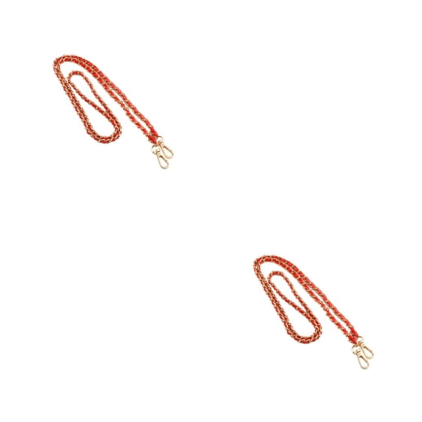 Correa de cadena Sonducket para bolso dorado Oro Claro/Rojo 1.2 m 2piezas