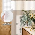 thumbnail image 3 of No Hook Shower Curtain, Palm Trees Shower Curtains for Bathroom with See Through Top Window, Brown Tropical Plants Summer Green Waterproof & Washable Bath Curtain Narrow 54"x78", 3 of 9