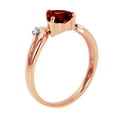 thumbnail image 2 of Galaxy Gold 14K Rose Gold 1.26 Carat Natural Diamonds and Heart-Shaped Garnet Ring - January Birthstone - Energy & Devotion - Sizes 5.5 to 11 - Fine Jewelry for Women, 2 of 2