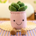thumbnail image 3 of juguetes de peluche decorativos de plantas suculentas de tulipán realistas, decoración de estantería suave, almohada de niña con flores en maceta, 3 of 5