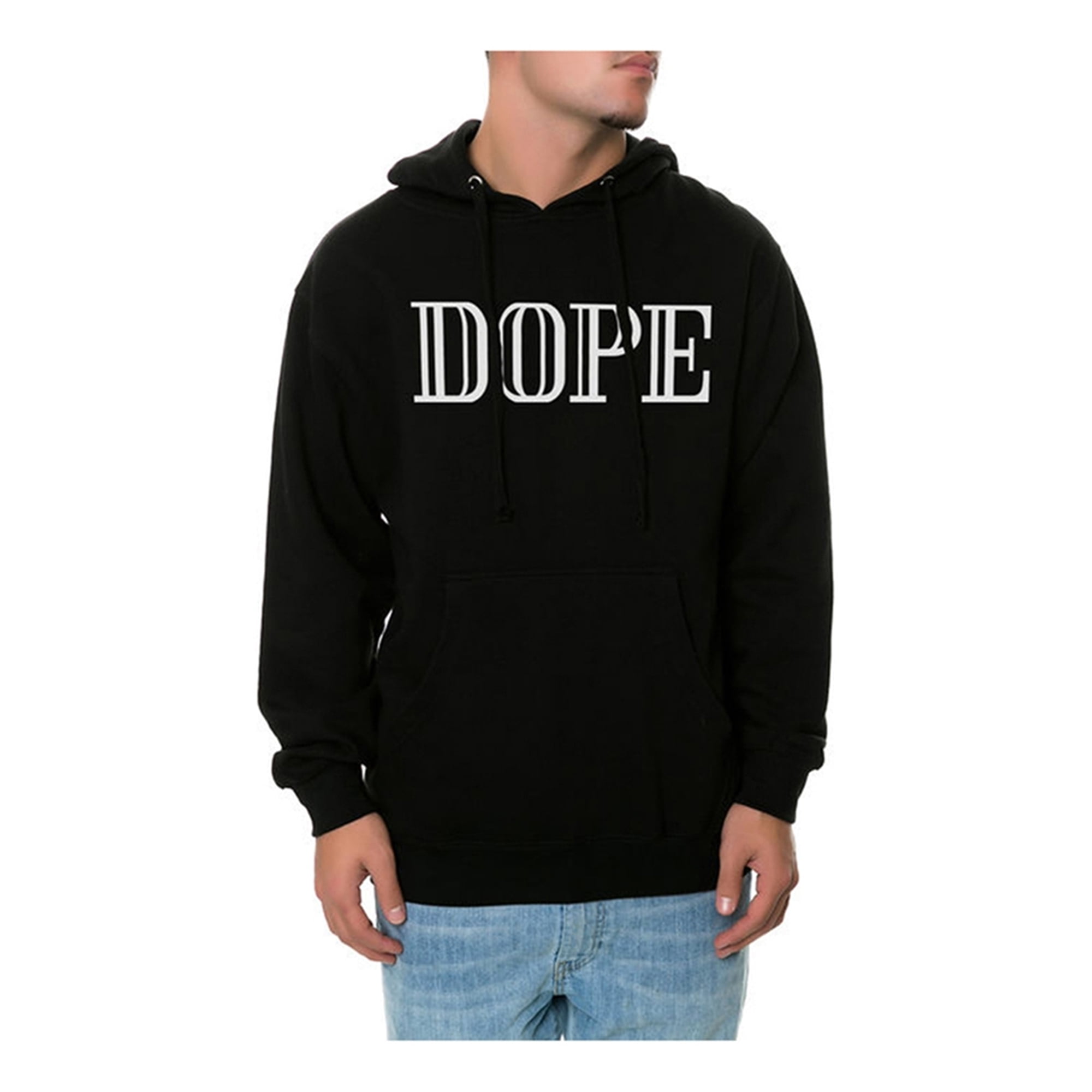 DOPE Mens The Pierre Pullover Hoodie Sweatshirt Black Medium