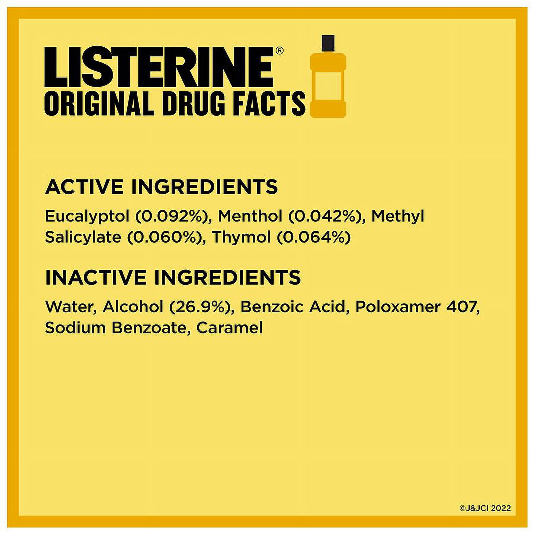 Listerine Original Antiseptic Mouthwash For Bad Breath & Plaque Original