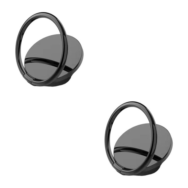 Tholdsy Soporte para teléfono Autoadhesivo Universal Soporte giratorio de 360 grados Reutilizable Decorativo Soporte Negro 2piezas