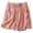 Pink, variant on Cotton Linen Shorts for Women Summer Casual Lightweight Elastic Waist Wide Leg Loose Flowy Shorts with Pockets