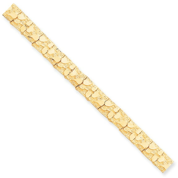 Solid 10K 10.0mm NUGGET Bracelet