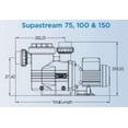 thumbnail image 2 of Waterco Supastream Pool Pump 1 HP, 110/220V, 2 of 4