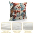thumbnail image 4 of Orinice Snowman Candy Cane Cabin Graphic Decorative Throw Pillow Cover for Home Couch Living Room Bed Sofa - Winter Holiday Christmas Home Decor Pillow Covers 1PC 20x20in, 4 of 5