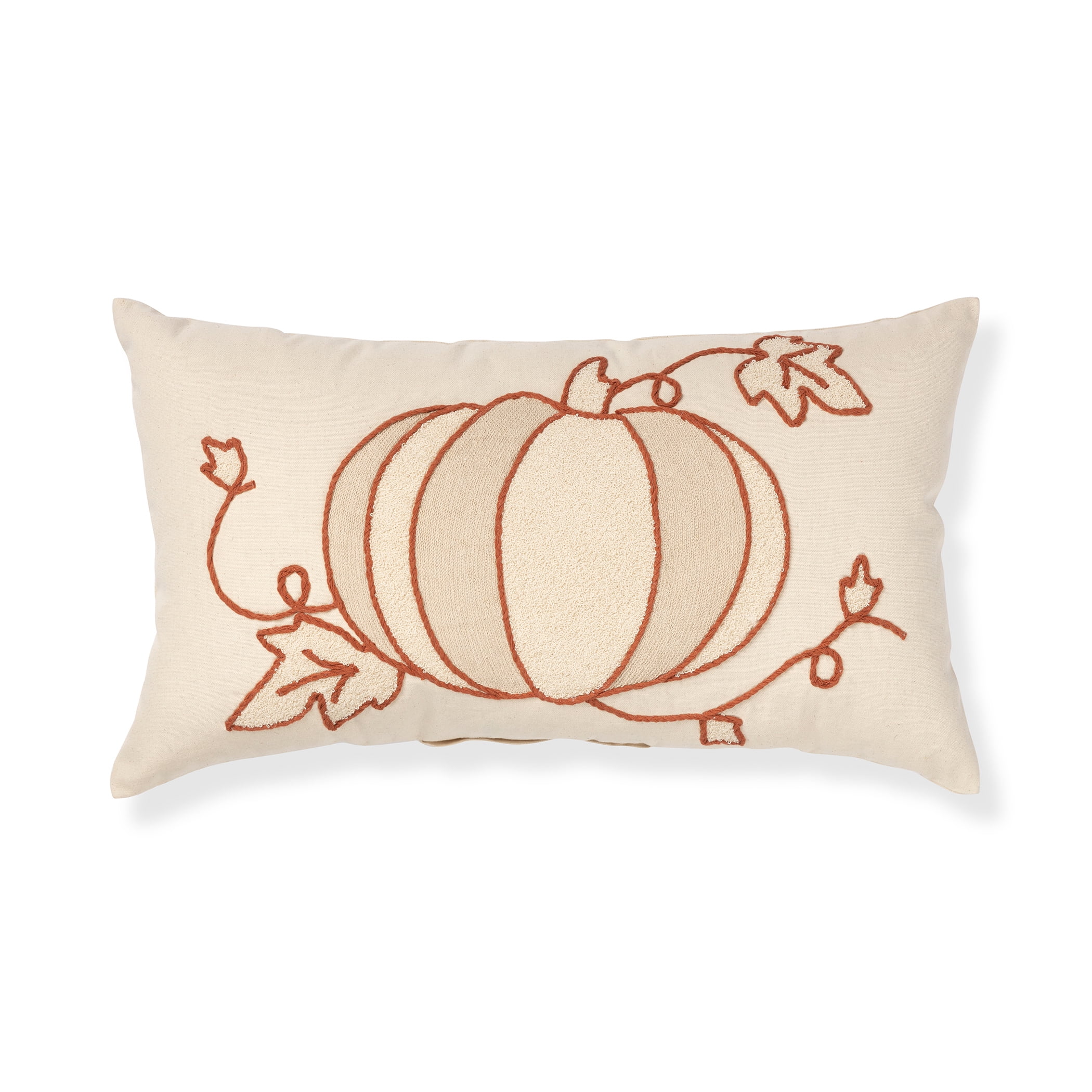 Better Homes & Gardens Pumpkin Lumbar Pillow, 14' x 24', Multi