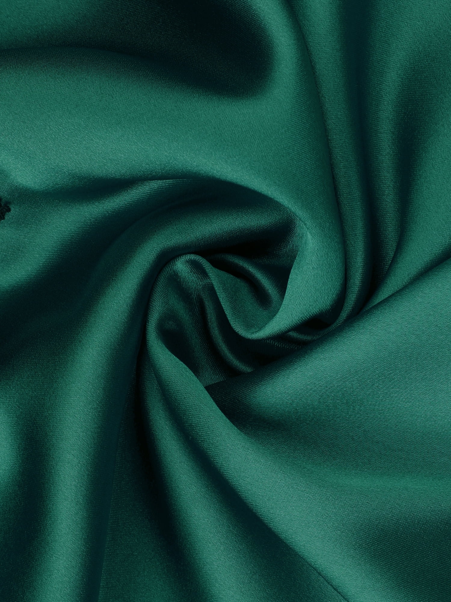 DARING DIVA Women's Satin Pajama Set Button Shirt and Shorts Loungwear Deep Green L