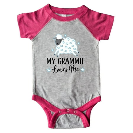 

Inktastic Grammie Loves Me Grandson Boy Lamb Gift Baby Boy or Baby Girl Bodysuit