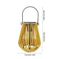 thumbnail image 3 of JingChun Solar Powered Hand Woven Bamboos Hanging Lantern Bamboos Decorative Ambiance Light Garden Decoration Light, 3 of 6