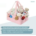 thumbnail image 5 of Mr. Pen- Baby Diaper Caddy Organizer, Pink with Star Pattern, Car Diaper Caddy, Baby Caddy Organizer, Portable Diaper Caddy, Diaper Organizer for Changing Table, 5 of 7