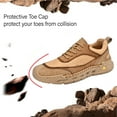 thumbnail image 3 of Mens Hiking Casual Shoes Vintage Leather Lightweight Outdoor Sneakers Lace Up Breathable Non-slip Driving Shoes Brown 9 US, 3 of 7