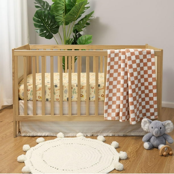 Juego de ropa de cama para cuna The Peanutshell Elephant Safari, 3 piezas