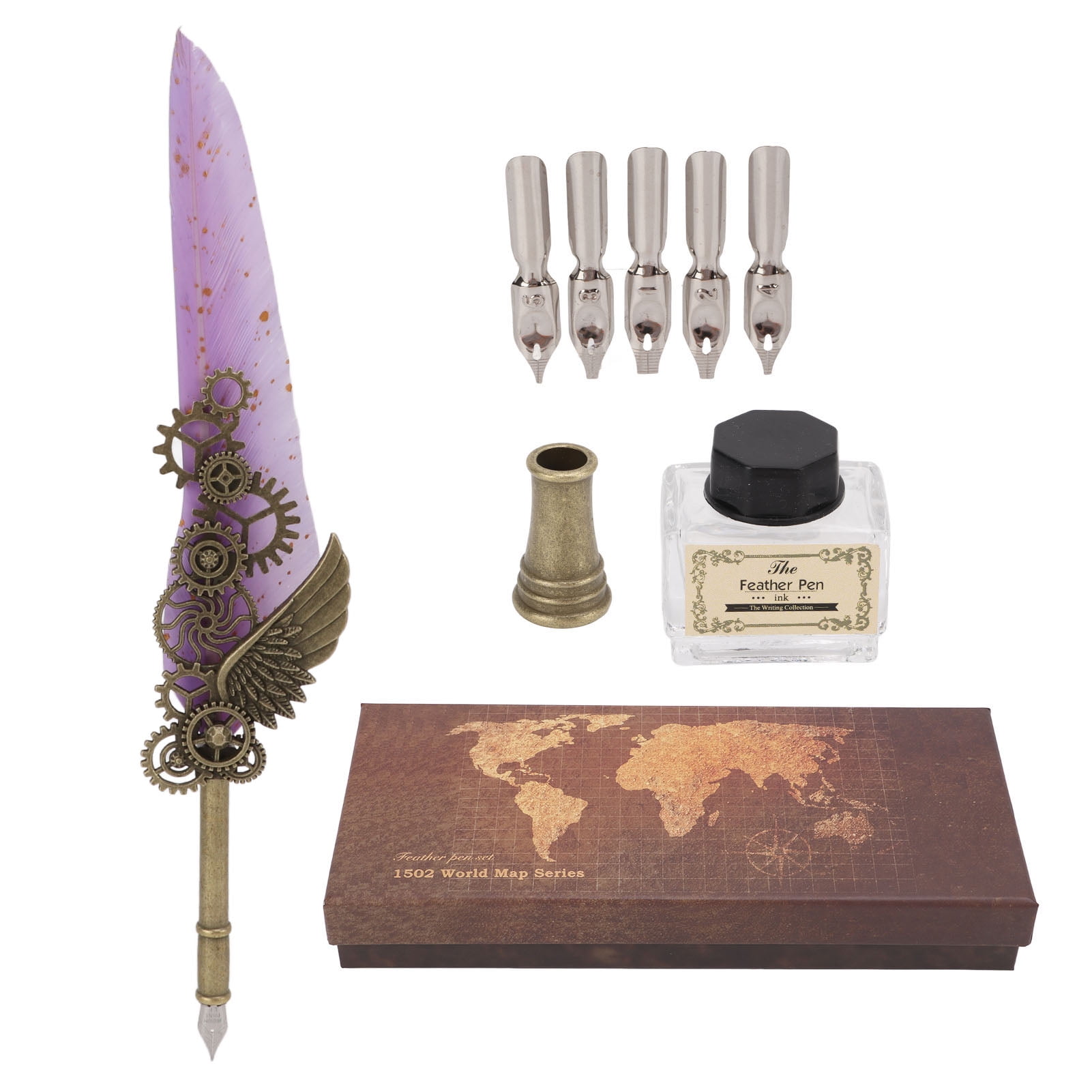 Purple Ostrich Feather Quill Pen – Objets d'Art & Spirit