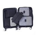 thumbnail image 2 of Bolsa de artículos de tocador portátil, resistente al agua, de gran capacidad, versátil, organizador de viaje, juego de bolsas para caja de almacenamiento de 18 a 32 pulgadas, 7 Uds., color negro, 2 of 12