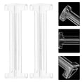 thumbnail image 2 of 4pcs Plastic Vertical Blind Dust Cover Clear Valance Return Corner Adapter Blinds Parts, 2 of 8