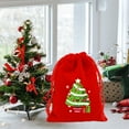 thumbnail image 1 of Fiudx Ofertas relámpago del día Bolsa de franela navideña Bolsa de embalaje de dulces de manzanas navideñas Bolsa de regalo navideña Bolsa con cordón Bolsa pequeña de franela con cordón 7,87x5,91 pul, 1 of 6