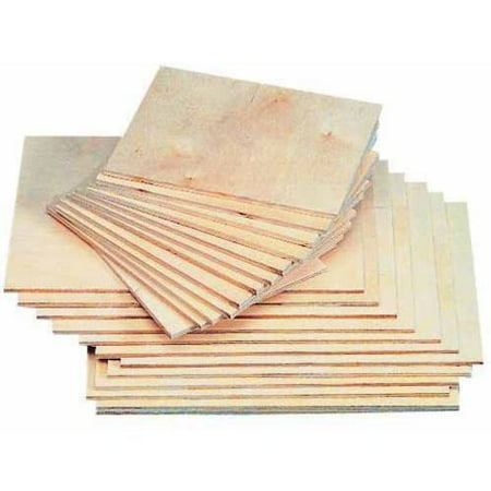 Birch Veneer Lumber American Easel Baltic Birch Veneer Smooth Block Printing Panel, Multiple Sizes, Pack of 12 ()