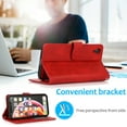 thumbnail image 4 of iPhone XR Case with Card Slots, Allytech Support Magnetic Car Mount Detachable Case with Lanyard Wallet Vegan Leather Shockproof Stand Case for iPhone XR 2018(6.1"), Red, 4 of 8