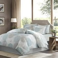thumbnail image 2 of Madison Park MPE10-159 Essentials Knowles Complete Bed & Sheet Set Full Aqua,Full, 2 of 5