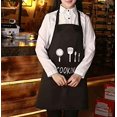 thumbnail image 5 of Delantal de cocina unisex Chefs impermeable con bolsillos Delantales para cocinar restaurante Trabajo BBQ Jardinería Elaboración Hornear Negro, 5 of 5