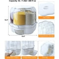 thumbnail image 4 of Amdohai Grain Dispenser, 11 Qt Rotating Storage Container, 6-Compartment Dry Food Dispenser with Measuring Cup for Kitchen Small Grains, Beans, Rice (11Qt), 4 of 8