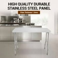 thumbnail image 6 of TEQIN Commercial Worktable,Folding Stainless Steel Kitchen Prep Table,Heavy-Duty Folding Prep Table for Restaurant Kitchen Home and Hotel, 6 of 8