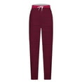 thumbnail image 5 of QATAINLAV Limited Time Sale Sweatpants for Women Fashion Stripe Joggers Pants Casual Drawstring Elastic Waist Trousers Outdoor Athletic Running Pants with Pockets Red S, 5 of 6