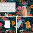 thumbnail image 4 of Amazing Modern Floral Desk Mat,Colorful Flowers Extended Gaming Mouse Pad,Large Non-Slip Rubber Base Mousepad with Stitched Edges,Waterproof Mouse Mat Desk Pad for Office Game Home 35.4x15.75 in, 4 of 6
