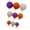 purple+white+orange, variant on Fankenuo 9PCS EVA Floats Ball Trout Casting Fishing Float Beads Air-Lock Strike Indicator orange