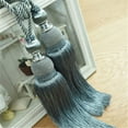 thumbnail image 3 of Naturegr Round Ball 2Pcs Round Ball Tassels Curtain Tieback Rope Holdback Drape Holder Clip Decor, 3 of 8