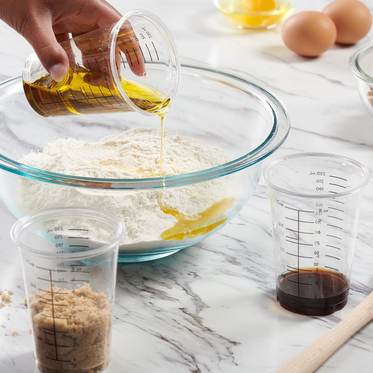 Octpeak Measuring Cup with Lid, Clear Plastic Measuring Cup