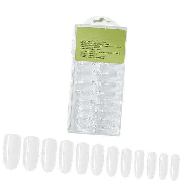 240 Uds Puntas de Uñas Yuyangstore Manicura Artificial Ovalado Transparente
