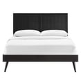 thumbnail image 4 of Modway Alana Queen Modern Wood Platform Bed with Splayed Legs in Black, 4 of 7